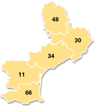 map Languedoc-Roussillon